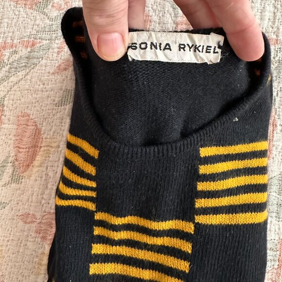 Vintage Sonia Rykiel Sweater Striped Wool 70s-80s size 42 (actual size S) - Picture 3 of 15